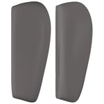 vidaXL Tête de lit avec oreilles Gris 93x23x78/88 cm Similicuir