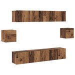vidaXL Set de meuble TV 6 pièces Bois ancien Bois reconstitué