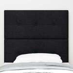 vidaXL Tête de Lit LED avec des lumières à LED Manuel Noir 80 cm tissu