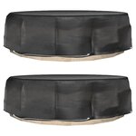 vidaXL Housses pour salon îlot 2 Pièces 8 œillets Ø188x50 cm rond