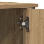 Meuble TV vidaXL Artisan Chêne 100x40x50 cm Bois d'ingénierie et Acier