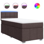 vidaXL Sommier à lattes de lit avec matelas Marron foncé 90x190 cm
