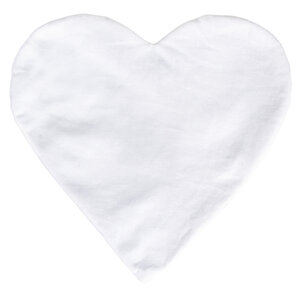 Housse de coussin Coeur 30cm Blanc