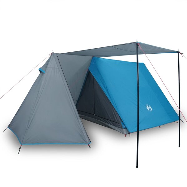 vidaXL Tente de camping 3 personnes bleu imperméable
