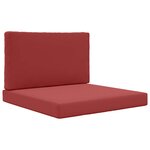 vidaXL Coussin de canapé d'extérieur 2 Pièces Bordeaux Polyester