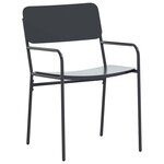 vidaXL Ensemble de salle à manger pour jardin 7 Pièces Anthracite Acier
