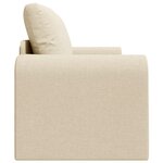 vidaXL Canapé-Lit Crème 148 x 71 x 83 cm tissu