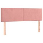 vidaXL Sommier à lattes de lit avec matelas Rose 140x200 cm Velours