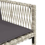 vidaXL Ensemble à manger de jardin 11Pièces avec coussins gris poly rotin