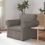 vidaXL Canapé Taupe 215 x 82 x 80 cm tissu