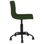 Vidaxl chaise pivotante de salle à manger vert foncé velours