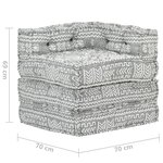 vidaXL Pouf modulaire Gris clair Tissu