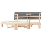 vidaXL Cadre de lit avec tête de lit rembourrée Gris clair