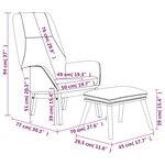 vidaXL Chaise de relaxation avec repose-pied Gris foncé Tissu