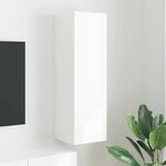 vidaXL Meuble TV mural Blanc 30 x 31 x 100 cm Bois d'ingénierie