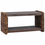 vidaXL Table basse Naturel 70 x 35 x 35 cm Bois de Mahogany Massif