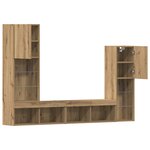 Meuble TV vidaXL avec lumières LED Chêne artisan 40.5x30x102 cm