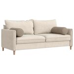 vidaXL Coussins d'accent 2 Pièces Taupe Ø 25 x 70 cm Tissu en microfibre