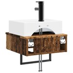vidaXL Basin de lavage mural Bois ancien 40 x 41 x 39 cm