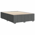 vidaXL Cadre de lit sans matelas gris foncé 160x200 cm tissu