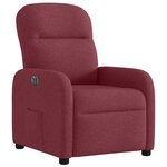 vidaXL Fauteuil inclinable électrique Rouge bordeaux Tissu