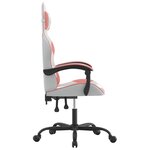 vidaXL Chaise de jeu Blanc et rose Similicuir