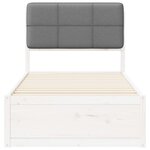 vidaXL Cadre de lit avec tête de lit rembourrée Gris clair