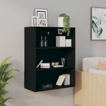 vidaXL Armoire murale suspendue Noir 69 5x32 5x90 cm