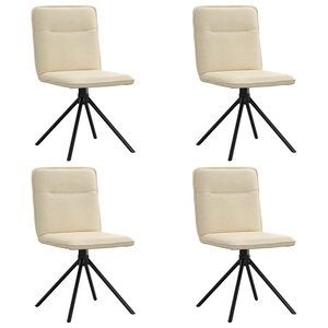 vidaXL Chaises à manger lot de 4 crème tissu