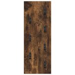 vidaXL Porte-manteau mural Montage mural Chêne fumé 30 x 1.5 x 80 cm