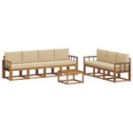 vidaXL Ensemble de canapés d'extérieur 8 pc Naturel et Beige