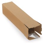 Tube carton carré brun à fermeture adhésive 105x860 mm (lot de 10)