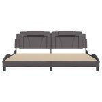 vidaXL Cadre de lit avec LED sans matelas gris 200x200 cm