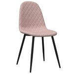 vidaXL Chaises à manger lot de 4 Rose Velours