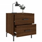 vidaXL Tables de chevet 2 Pièces chêne marron 40x35x47 5 cm