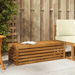 vidaXL Banc de Jardin Naturel 115 x 43 x 37 cm Bois d'Acacia Massif