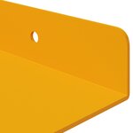 vidaXL Étagère flottante 4 Pièces Jaune moutarde 100 x 18 x 2 5 cm Acier