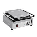 Grill panini professionnel lisse - 380 x 395 mm - buffalo -  - acier inoxydable 380x395x210mm