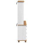 vidaXL Hutch ASKIM Blanc 91 x 40 x 184 cm Bois de pin massif