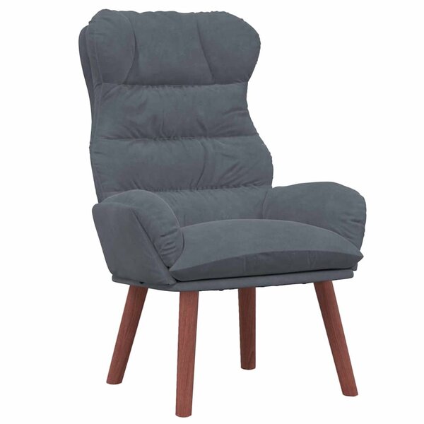 vidaXL Fauteuil relaxant Gris foncé 69 x 74 x 93 cm Velours
