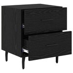 vidaXL Cabinet de chevet avec tiroir Chêne noir 40 x 35 x 47.5 cm