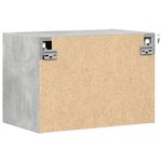 vidaXL Tables de chevet murales avec lumières LED 2 Pièces gris béton