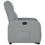 vidaXL Fauteuil inclinable Gris clair Tissu
