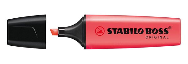 Surligneur BOSS ORIGINAL Rechargeable Pointe Biseautée 2-5 mm Rouge STABILO