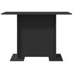 vidaXL Table à manger noire 100x60x75 cm en bois composite