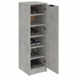 vidaXL Armoire à chaussures Gris béton 30x35x100 cm Bois d'ingénierie