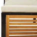 vidaXL Canapé de jardin sans accoudoirs coussins bois massif d'acacia