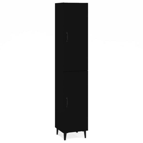 Vidaxl buffet haut noir 34 5x34x180 cm bois d'ingénierie