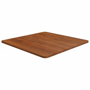 vidaXL Dessus de table carré Marron foncé60x60x1 5cm Bois chêne traité