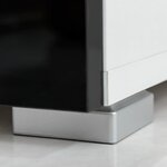 vidaXL Meuble TV à vitrine murale avec lumière LED 4 Pièces noir